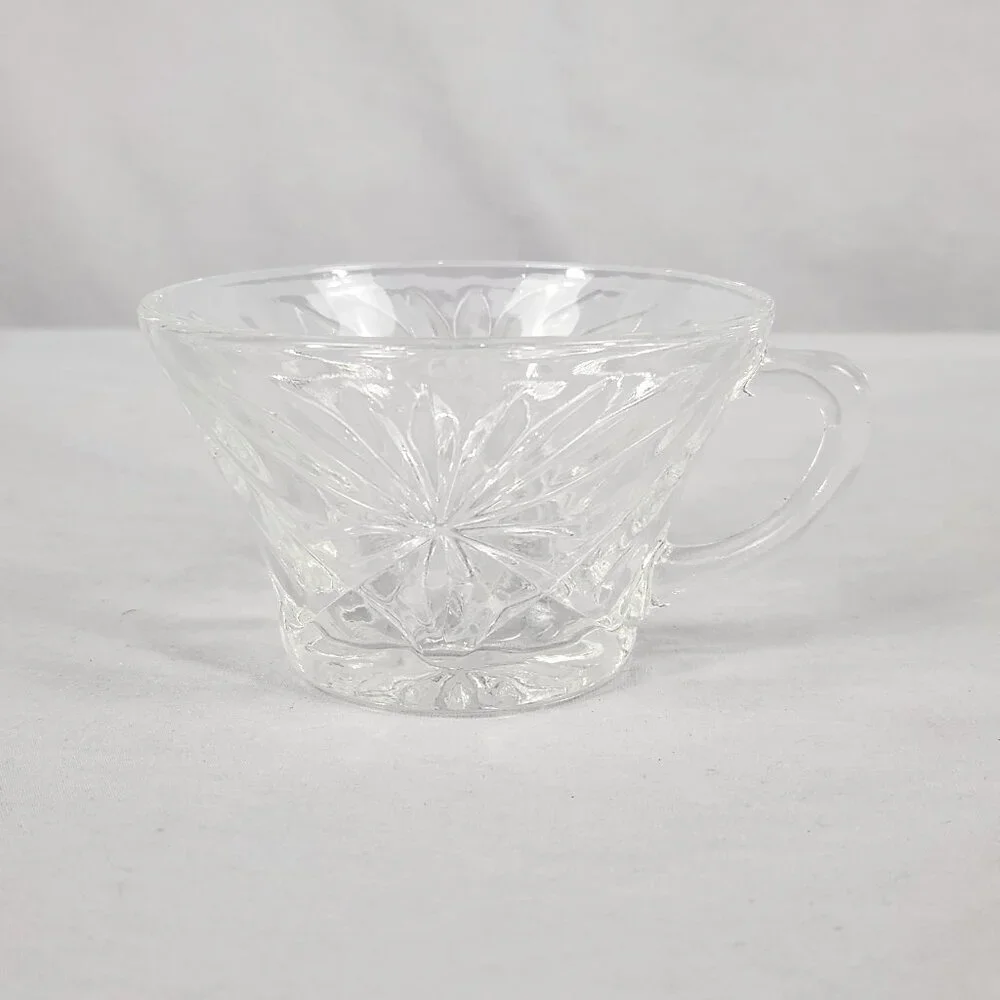 Vintage Anchor Hocking Prescut Sunburst Star of David Punch Cup Replacements